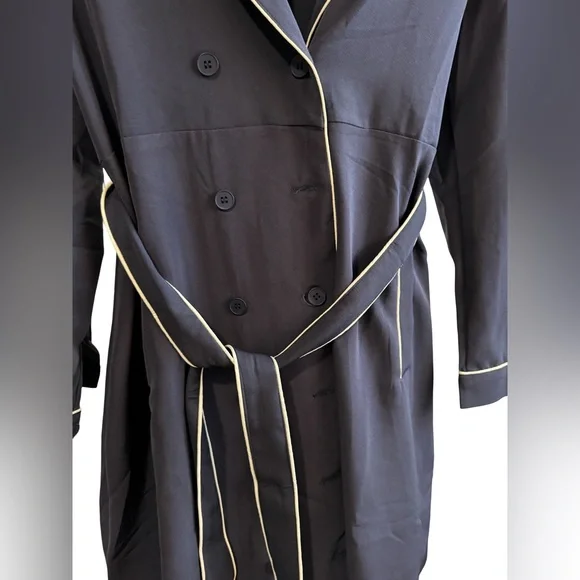 Lily White Navy Dress with White Trim - Picture 2 of 3